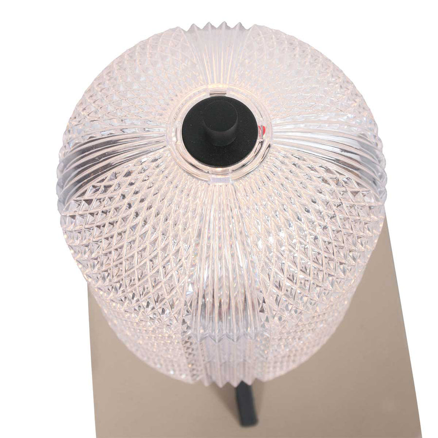 Tafellamp geripu 3841zw ø15cm geribbeld kunststof met led module