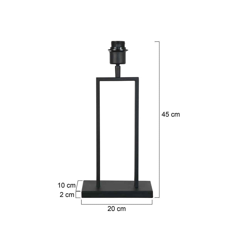 Zwarte tafellamp Stang 3843ZW met E27 fitting zonder kap