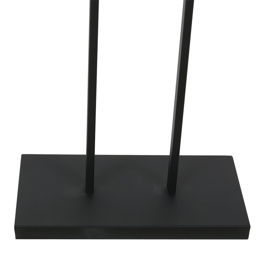Zwarte vloerlamp stang 3847zw met grijs velours kap ø50