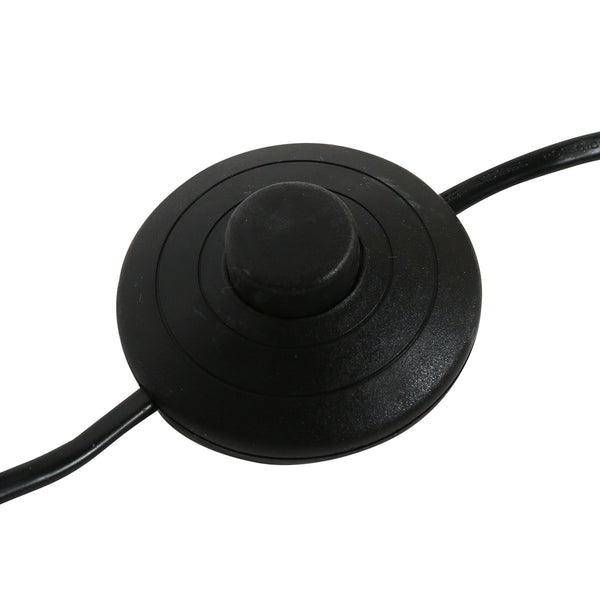Zwarte vloerlamp stang 3848zw met goud velours kap ø50