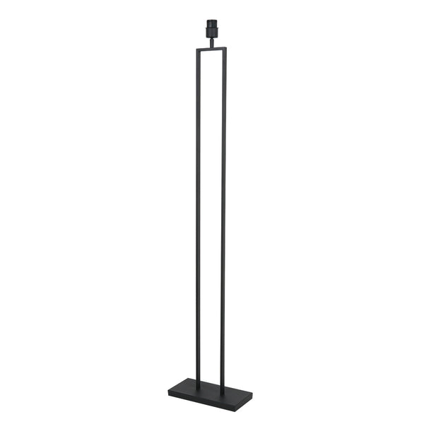 Zwarte vloerlamp stang 3848zw met goud velours kap ø50