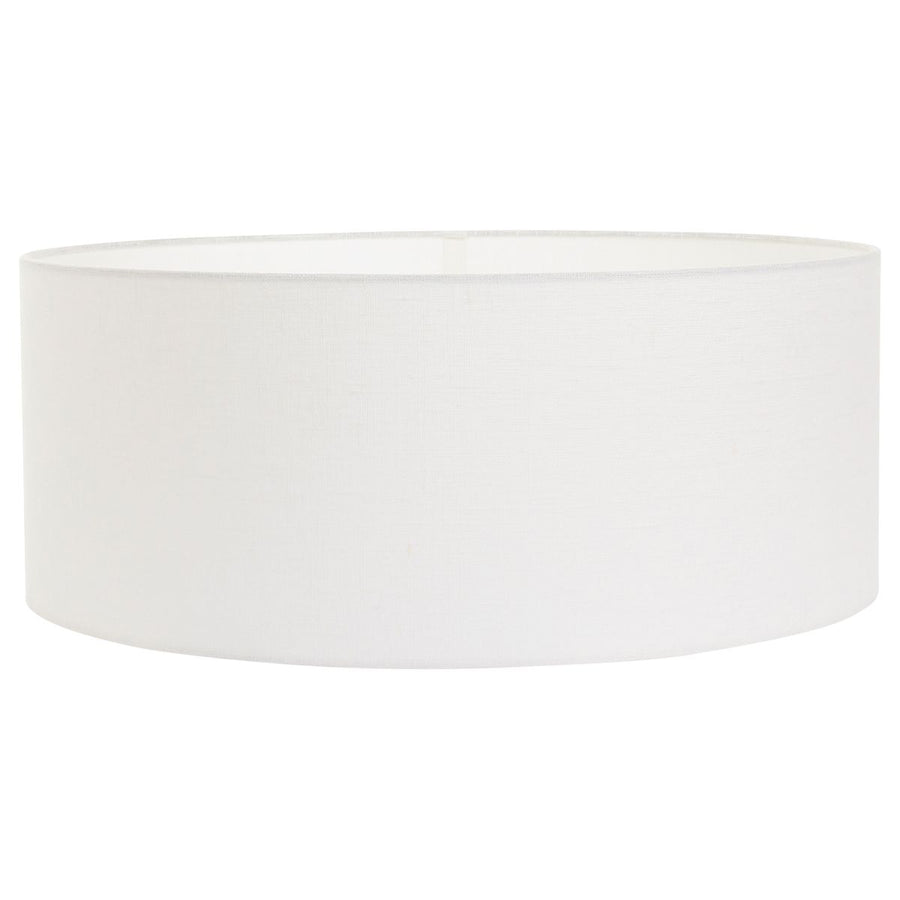 Zwarte staande lamp Stang 3851ZW met E27 fitting en wit grof linnen kap