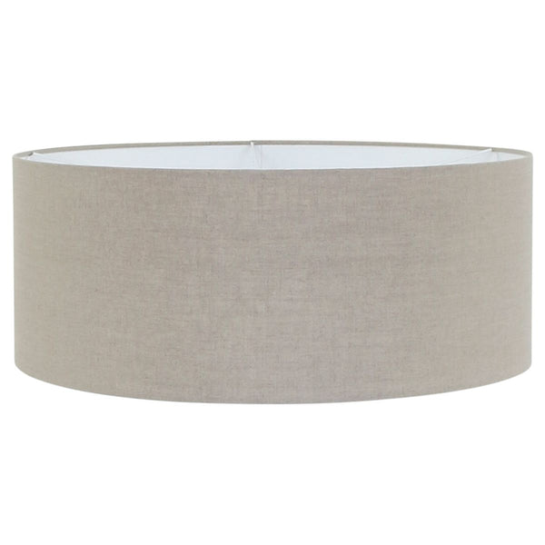 Zwarte staande lamp Stang 3852ZW met E27 fitting en grijs linnen kap