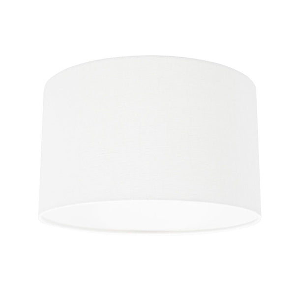 Zwarte tafellamp Stang 3860ZW met E27 fitting en wit grof linnen kap