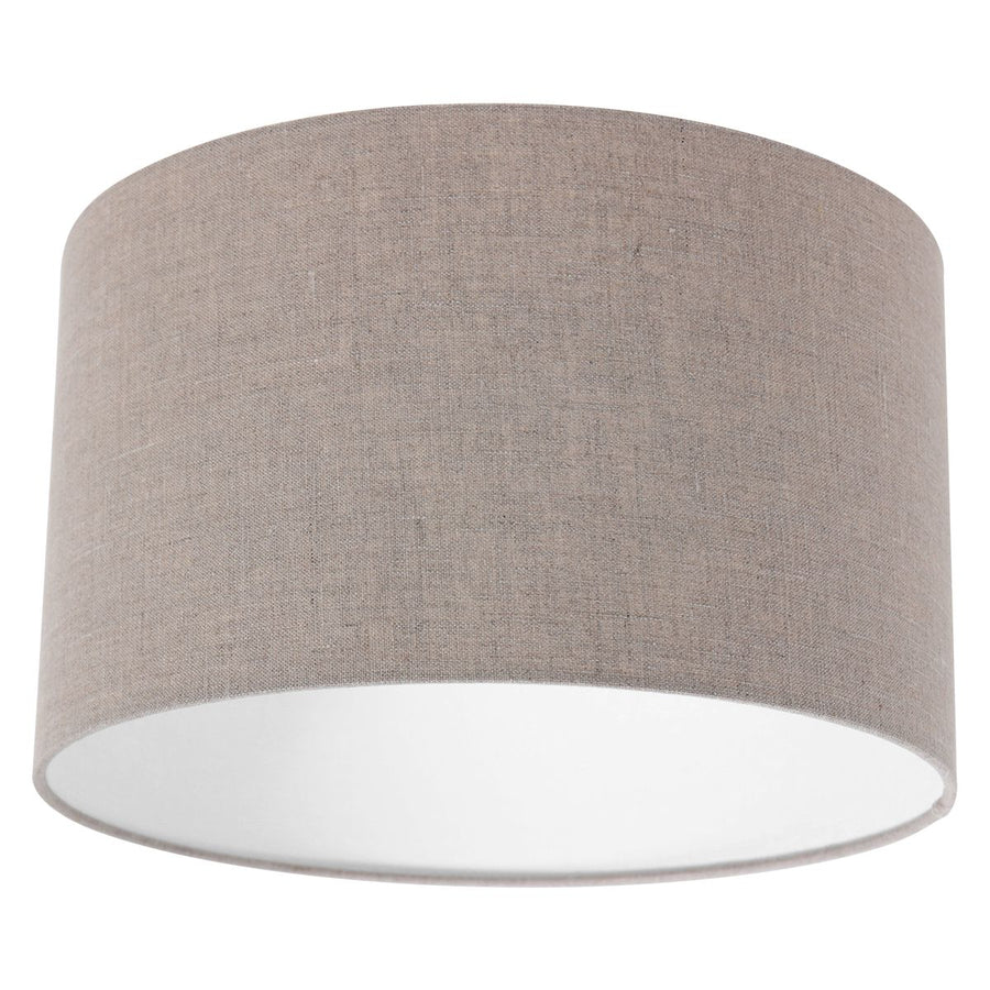 Zwarte tafellamp Stang 3861ZW met E27 fitting en grijs linnen kap