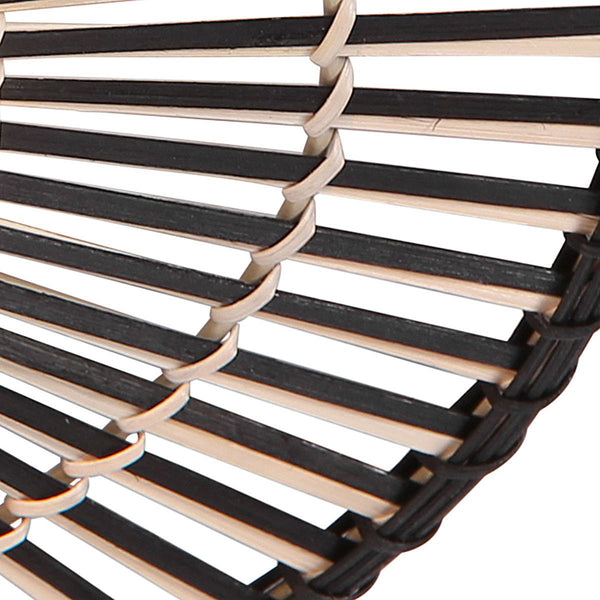 Zwart / bamboe plafondlamp Aura Ø50 cm 3866ZW met 4 standen functie
