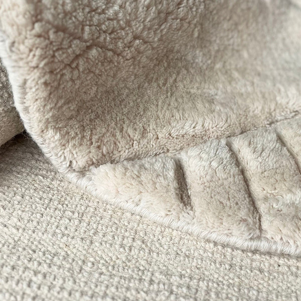 Malagoon vloerkleed oval funky - crèmewit - 157x238cm 100% wol