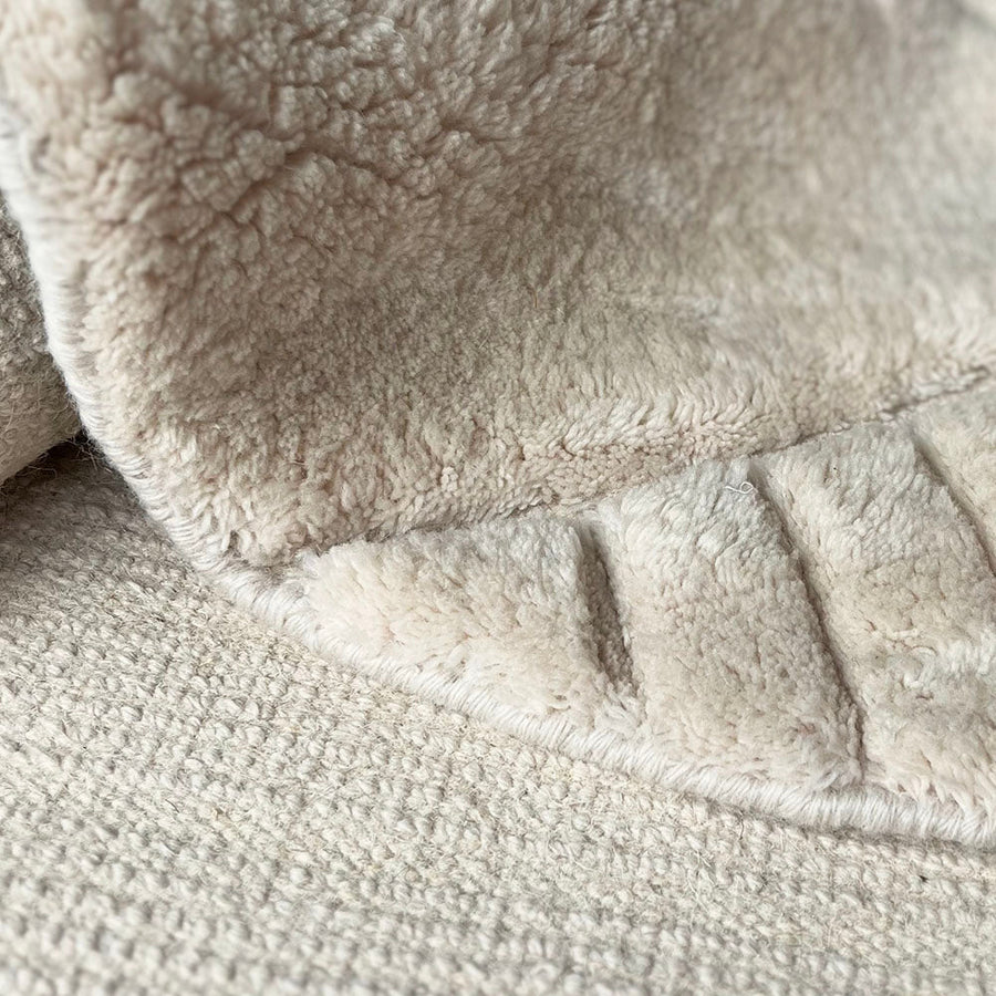 Malagoon vloerkleed oval funky - crèmewit - 157x238cm 100% wol