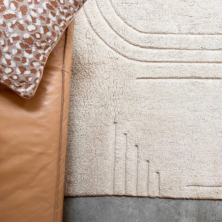 Malagoon vloerkleed deco line - crèmewit - 160x230cm 100% wol
