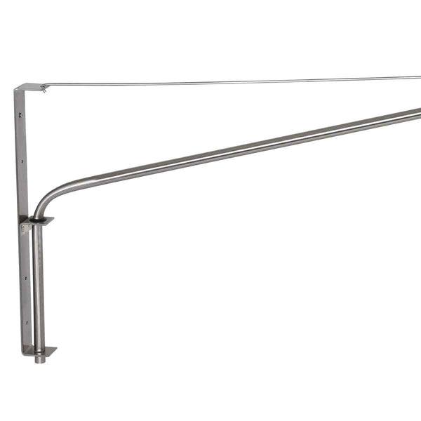 Staalkleurige wandlamp Elegant Classy 3957ST met zwart linnen kap