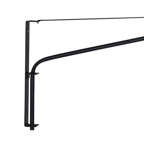 Zwarte wandlamp Elegant Classy 3958ZW met zwart linnen kap