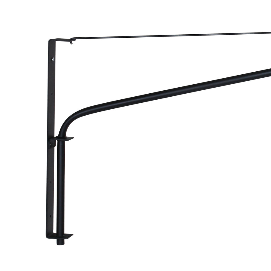 Zwarte wandlamp Elegant Classy 3958ZW met zwart linnen kap