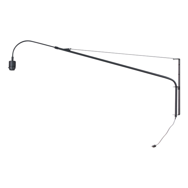 Zwarte wandlamp Elegant Classy 3958ZW met zwart linnen kap
