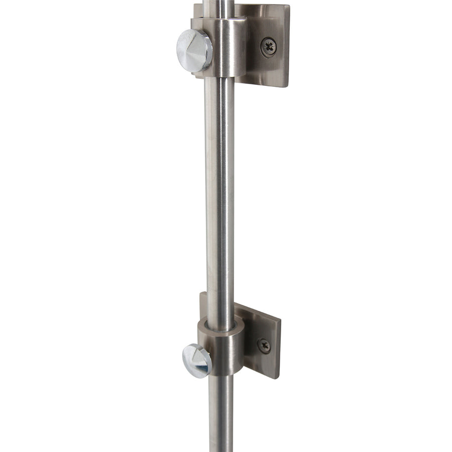 Staalkleurige boog / wandlamp Sparkled Light 3966ST met zwart gouden linnen ton kap