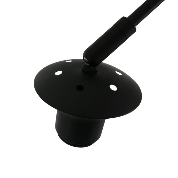 Zwarte boog wandlamp Sparkled Light 3967ZW met zwart goud linnen kap