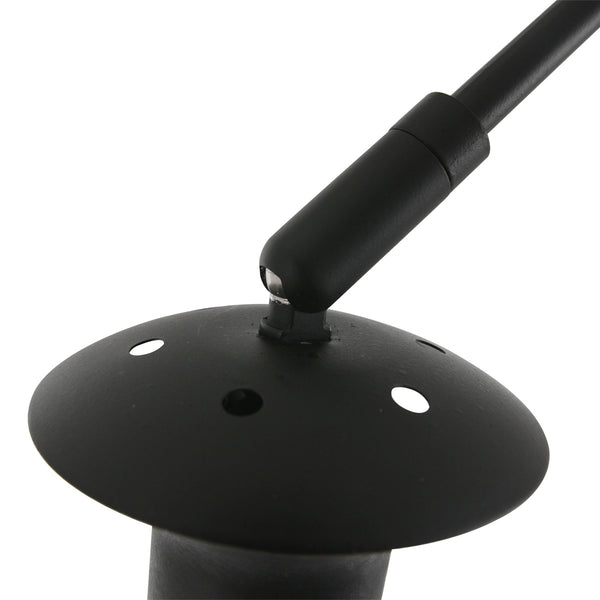 Zwarte boog wandlamp Sparkled Light 3967ZW met zwart goud linnen kap