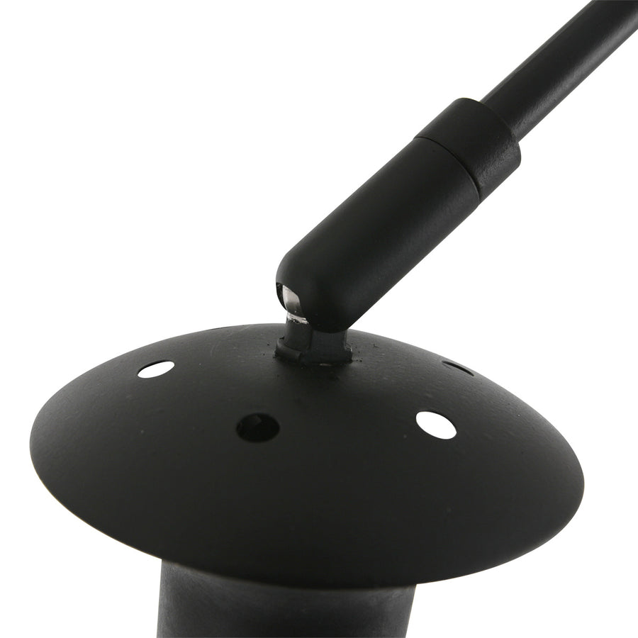 Zwarte boog wandlamp Sparkled Light 3967ZW met zwart goud linnen kap