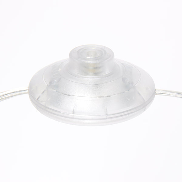 Staalkleurige vloerlamp Prestige Chic 3975ST met zwart linnen kap