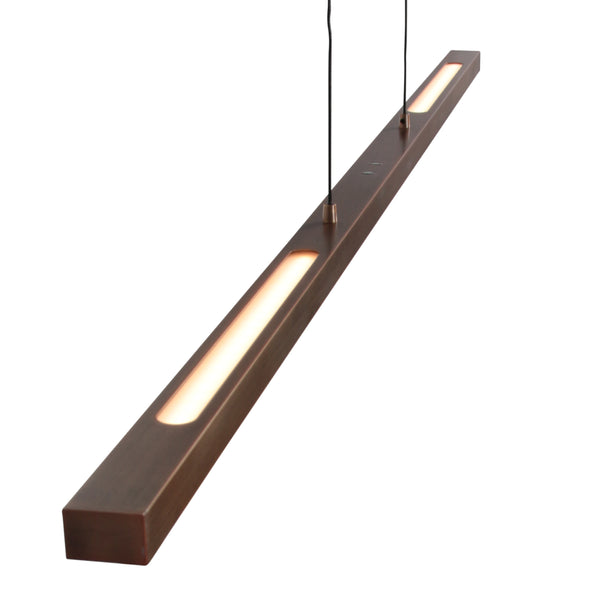 Bande 3994BR hanglamp bronzen design met touchdimmers en lift 114cm breed