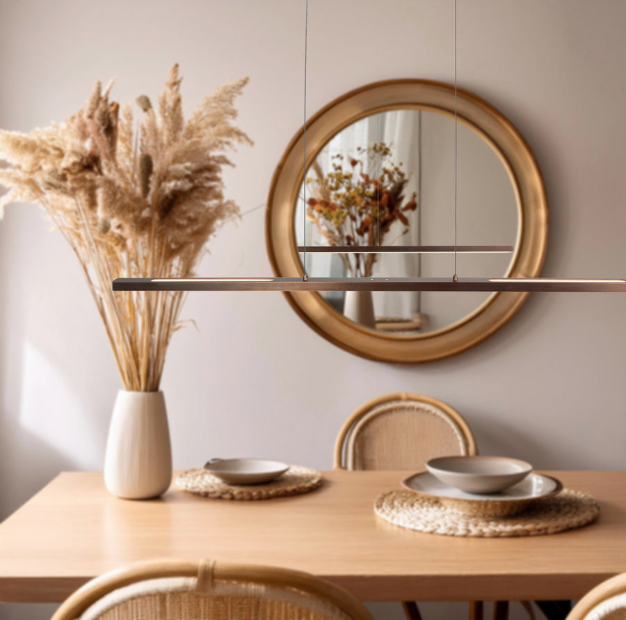 Bande 3995BR hanglamp – bronzen eyecatcher met lift en dimmers