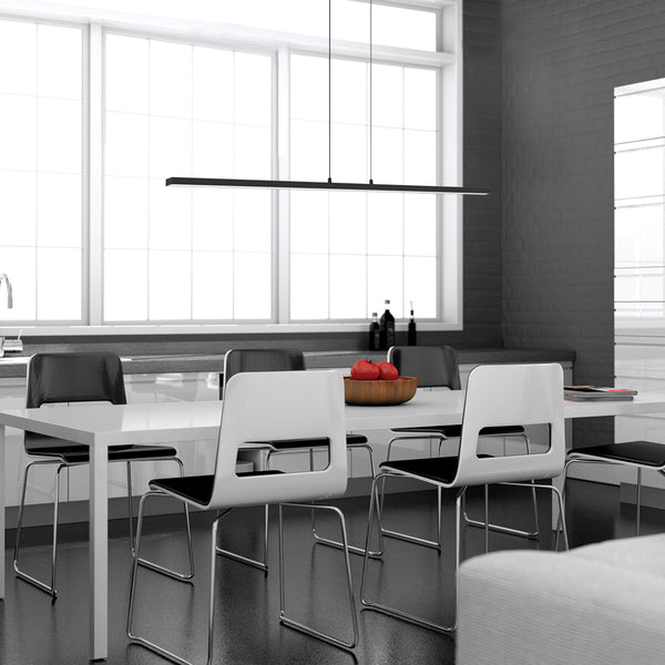 Hanglamp Bande 3995ZW Zwart 150cm breed met cable lift