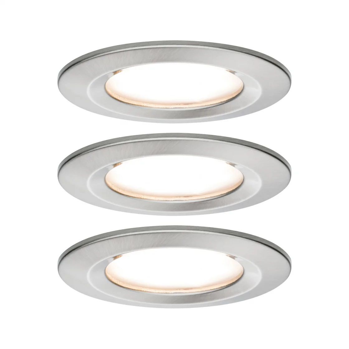Premium ebl set coin slim rond stijf led 3x6,8w 2700 k 230 v 51 mm staal geb/alu