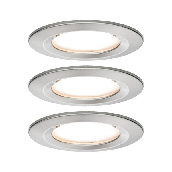 Premium ebl set coin slim rond stijf led 3x6,8w 2700 k 230 v 51 mm staal geb/alu