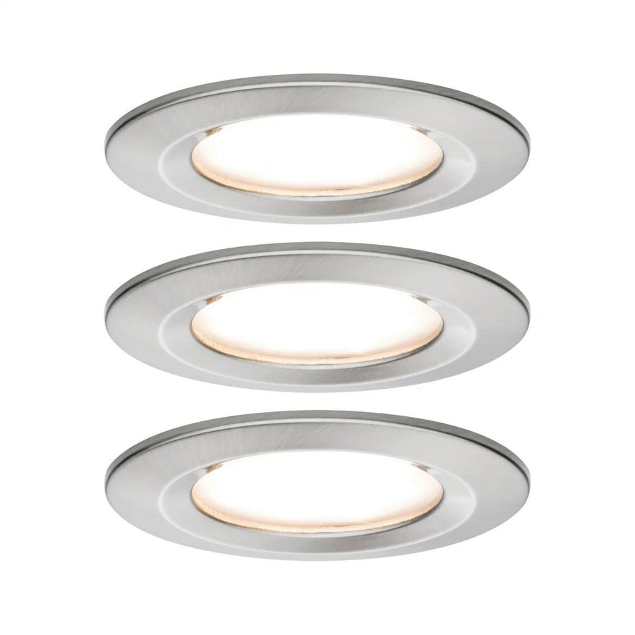 Premium ebl set coin slim rond stijf led 3x6,8w 2700 k 230 v 51 mm staal geb/alu