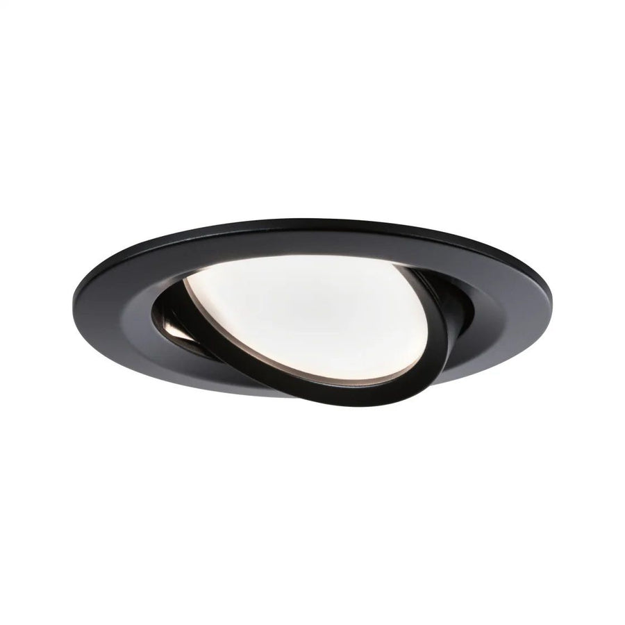 Inblp nova coin rond zwenkbaar led 3x6,5w 2700k 230v zwart mat/alu