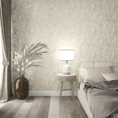 Behang met metallic marmer aderen