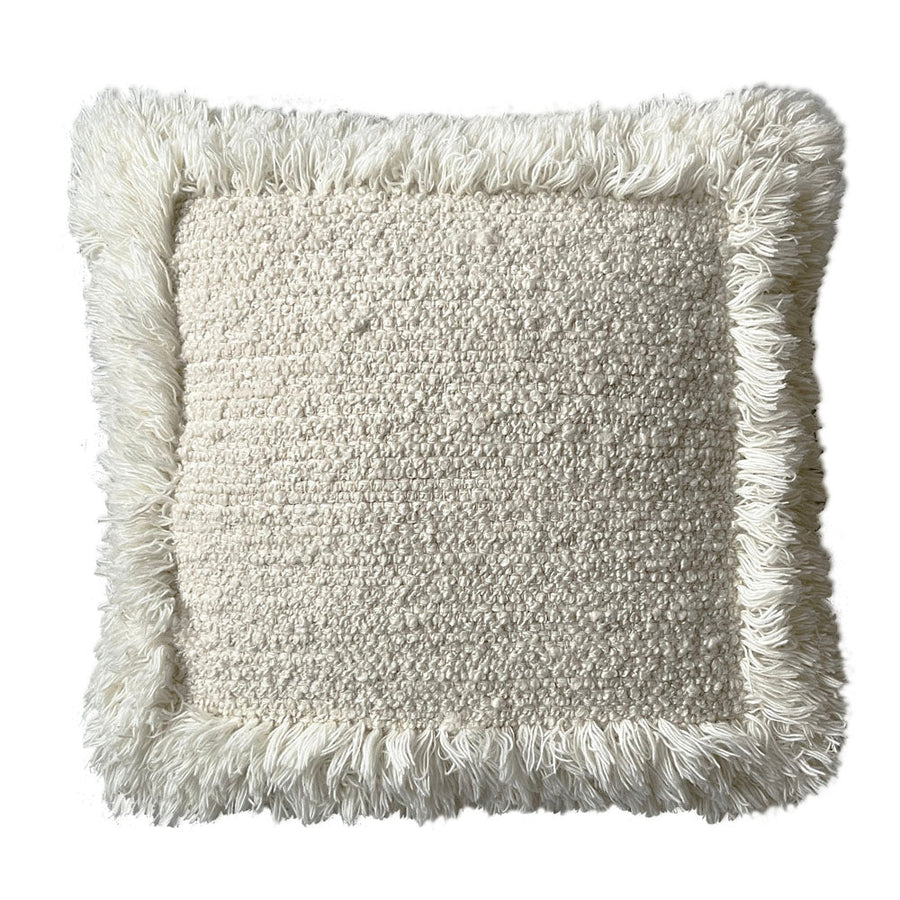 Malagoon sierkussen eboya - gebroken wit - 50x50cm 100% wol
