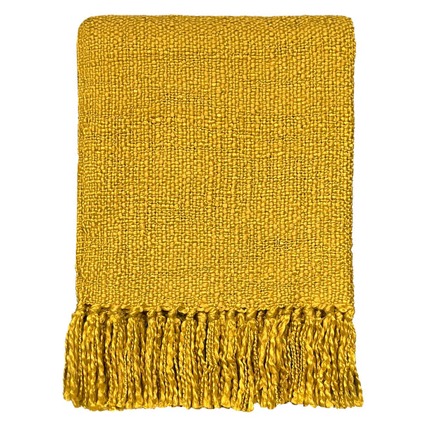 Malagoon plaid curry - geel - 125x150cm