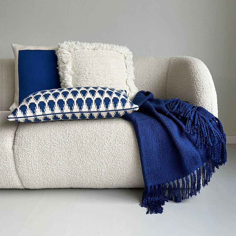 Malagoon plaid pop - blauw - 125x150cm
