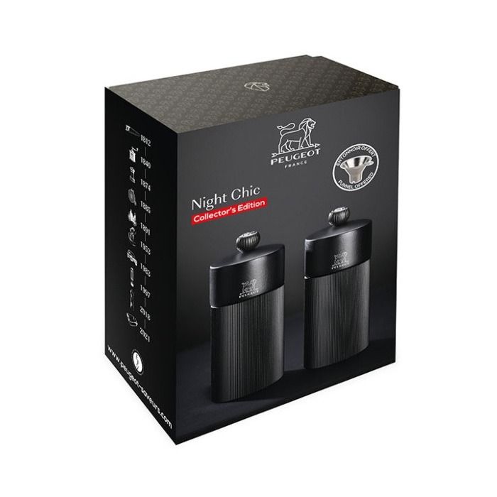 Coffret duo line pm+zm 12cm mat zwart+trechter inox