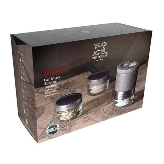 Coffret maestro zoutmolen + 3 zouten (kalahari, rose des andes, m?ange fra?heur)