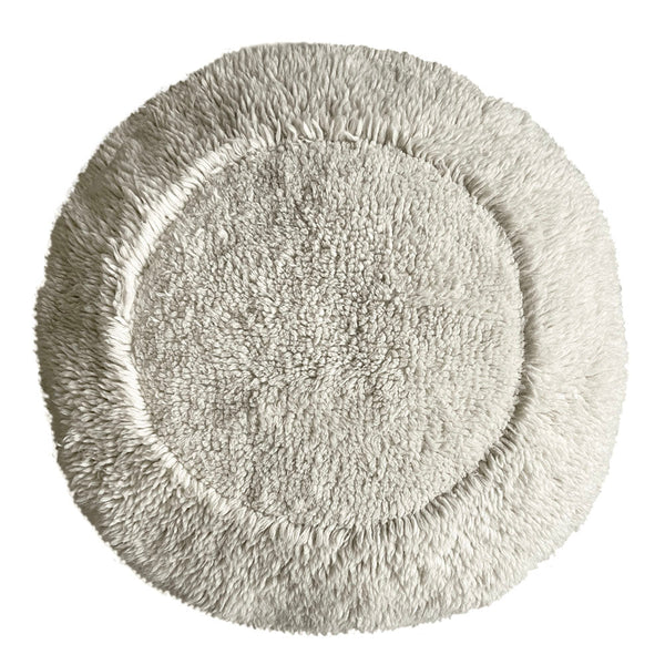 Malagoon poef eboya - gebroken wit - ø 100cm h 45cm 100% wol