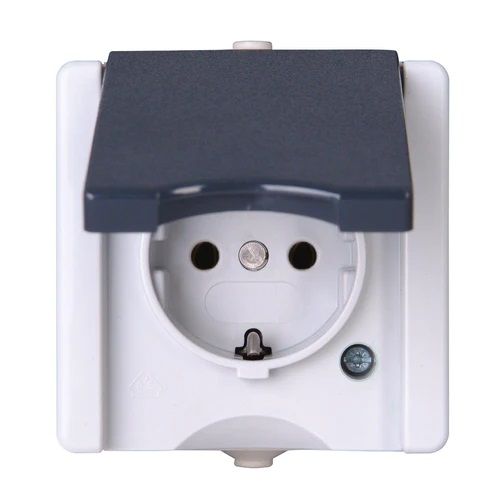 Pro Aqa wandcontactdoos IP44 1V RA grijs
