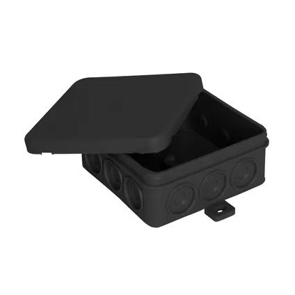 Kabeldoos 85x85x45mm IP54 zwart (RAL 9005)