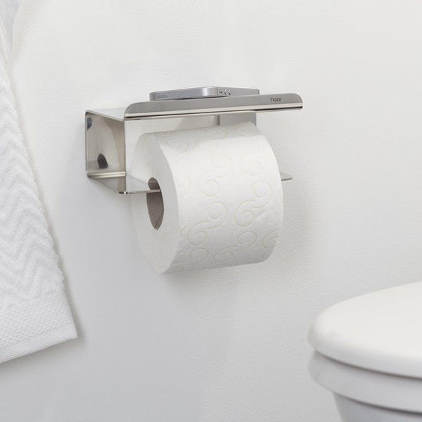Colar Toiletrolhouder met planchet RVS gepolijst