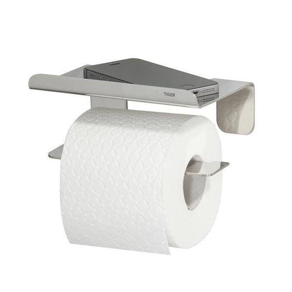 Colar Toiletrolhouder met planchet RVS gepolijst