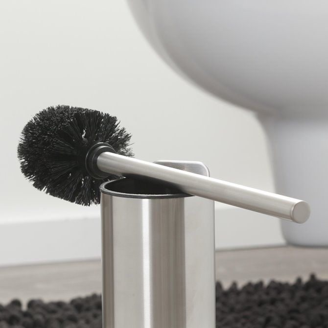 Colar Toiletborstel met houder RVS geborsteld