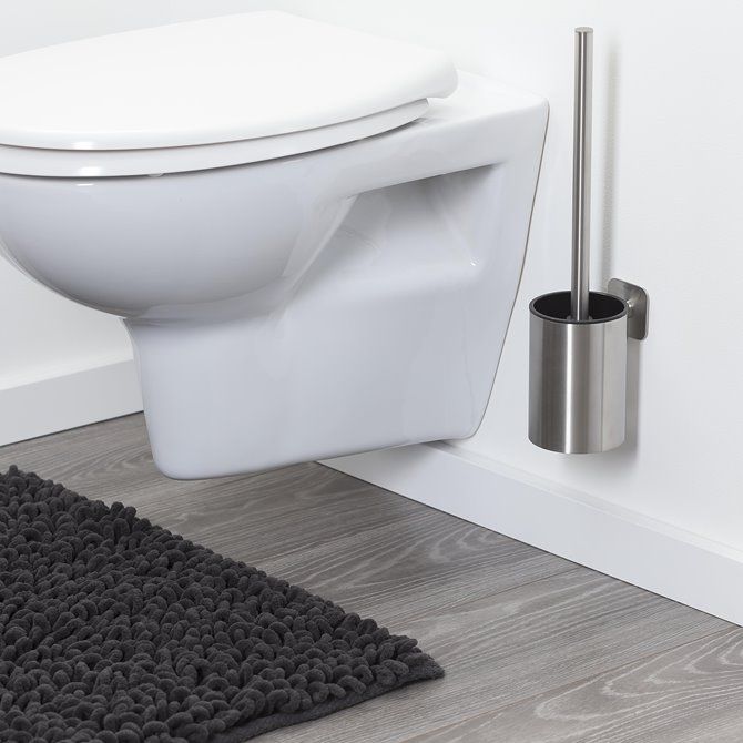 Colar Toiletborstel met houder RVS geborsteld