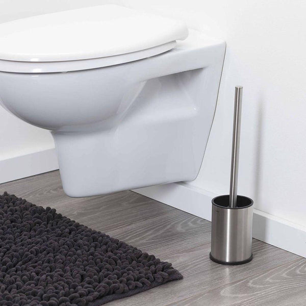 Colar Toiletborstel met houder vrijstaand RVS geborsteld