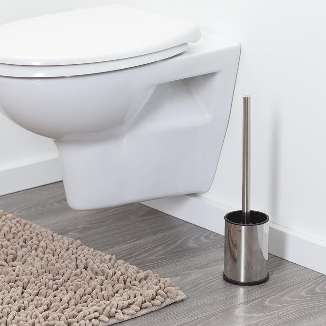 Colar Toiletborstel met houder vrijstaand RVS gepolijst