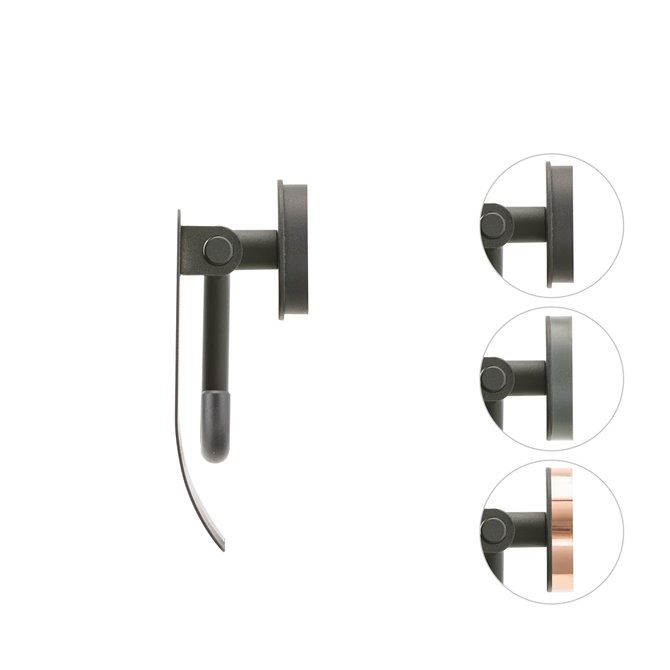 Urban Toiletrolhouder met klep Zwart