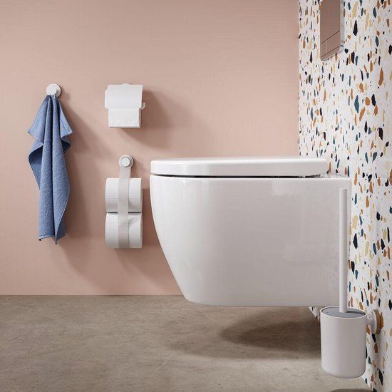 Urban Toiletrolhouder met klep Wit