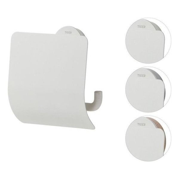 Urban Toiletrolhouder met klep Wit