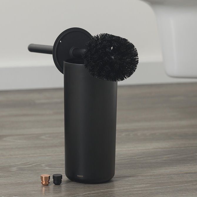 Urban Toiletborstel met houder vrijstaand Zwart