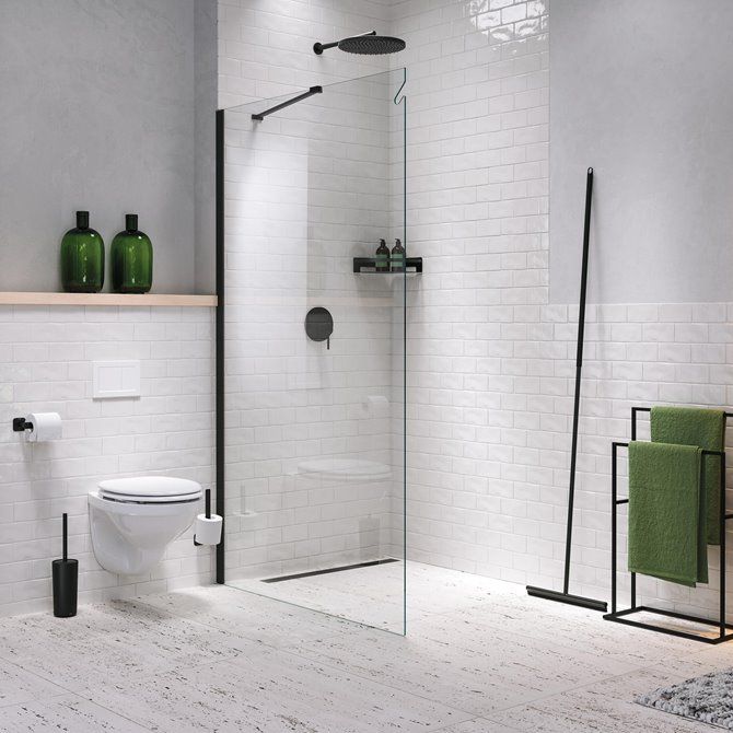 Urban Toiletborstel met houder vrijstaand Zwart