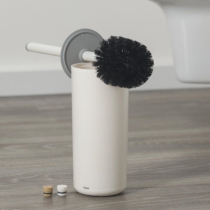 Urban Toiletborstel met houder vrijstaand Wit